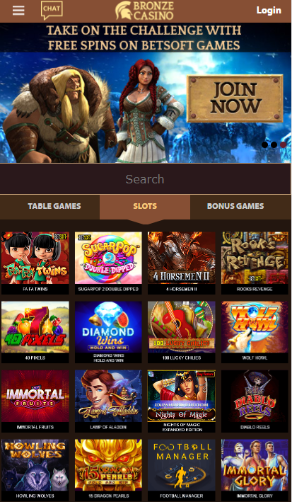 Bronze Casino für mobil