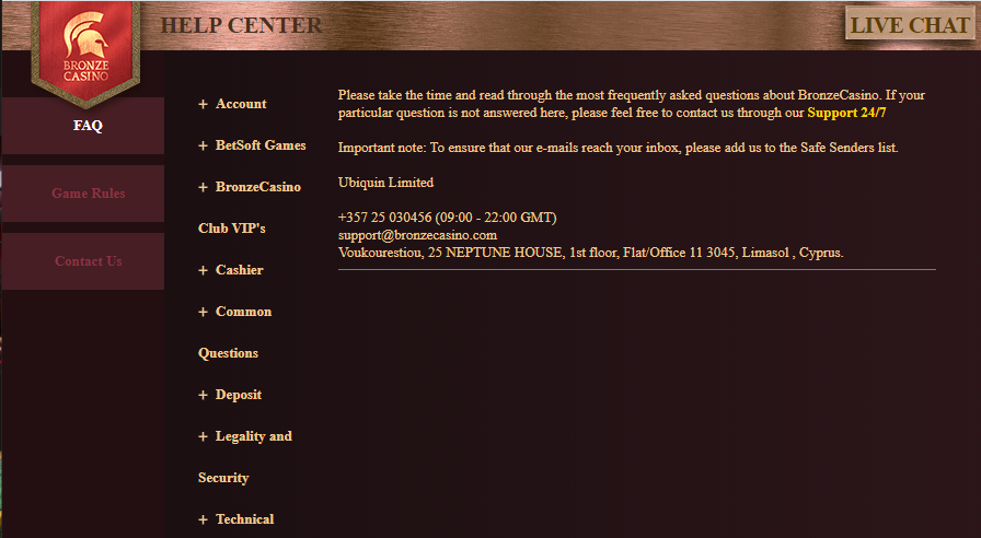 bronze casino in Deutschland