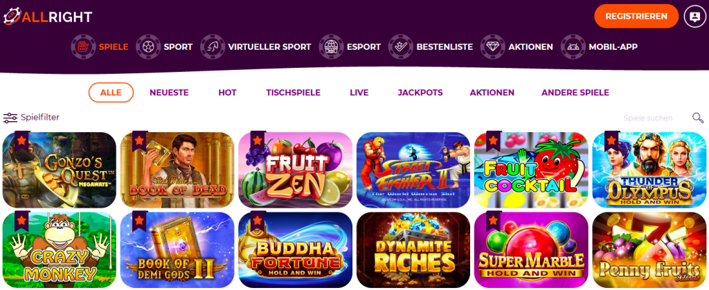 Überprüfung der Boni und Sonderangebote im AllRight Casino