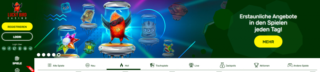 LuckyBird Casino Boni und Aktionen
