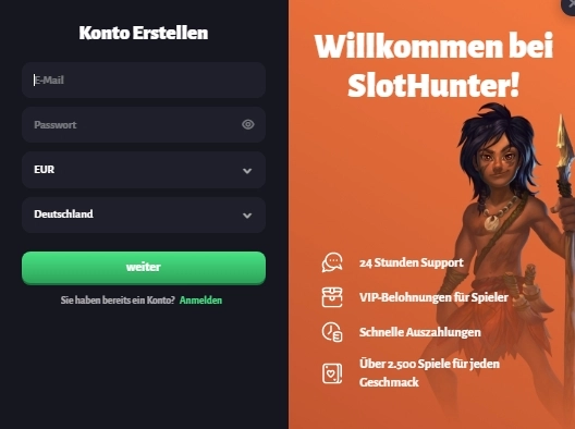 slothunter casino Anmeldung