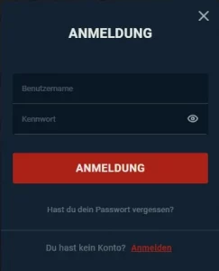 Registrierung im Casino